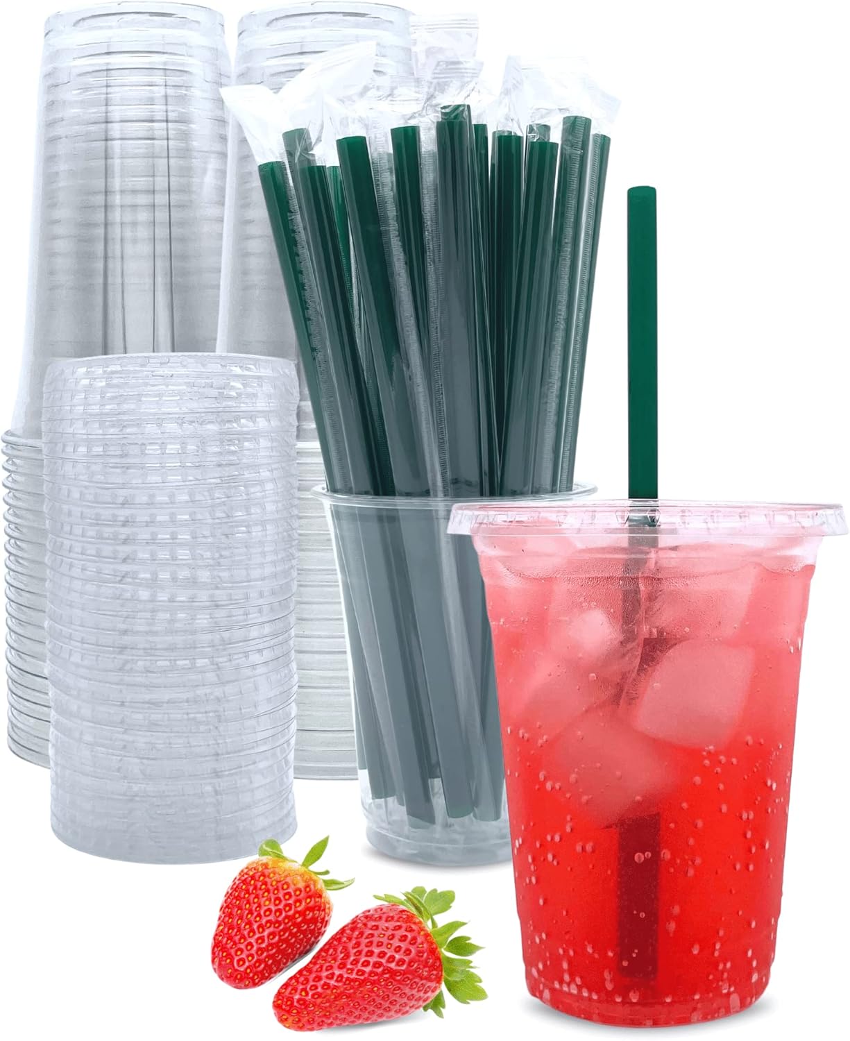 Thumbnail 6 de 20 oz Clear Plastic Cups 25 Sets 🥤