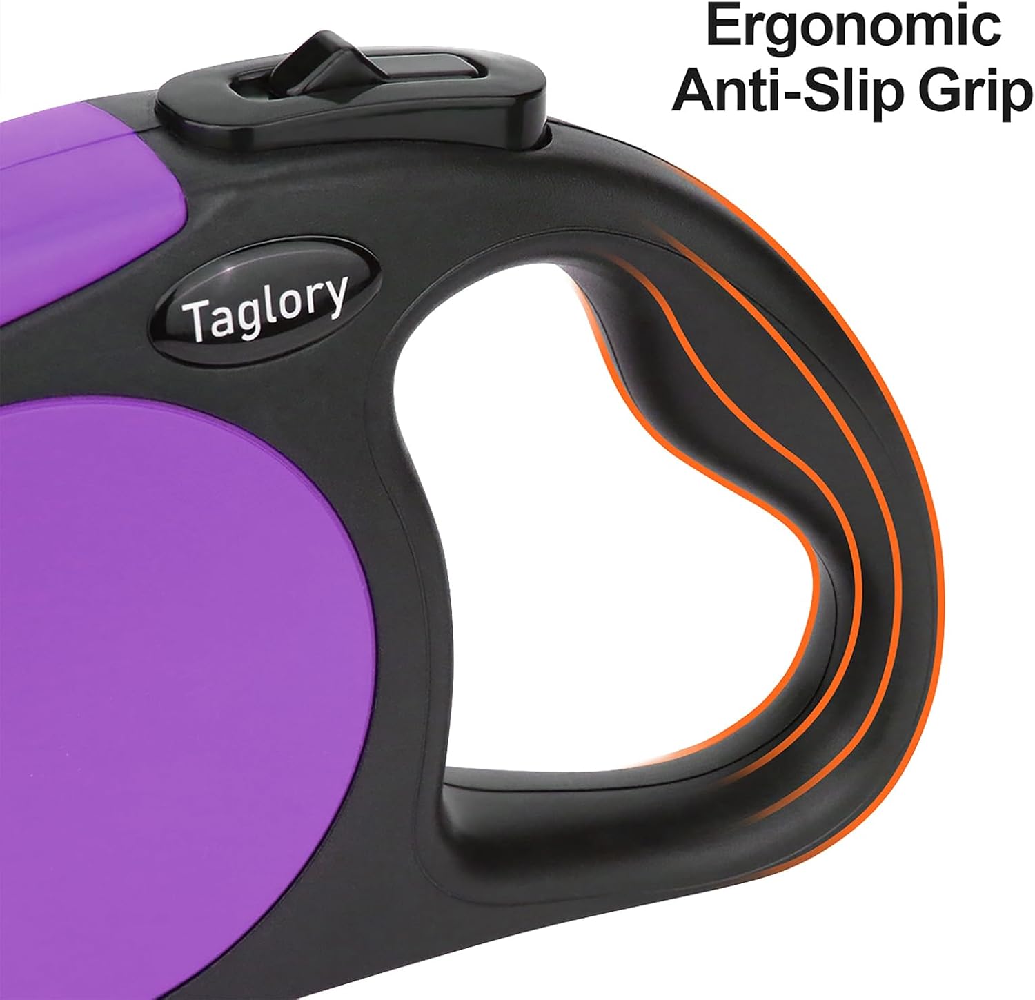 Detalle 2 de Taglory Retractable Dog Lead 5 m (Purple) – 360° No-Tangle Extendable Leash for Small & Medium Dogs up to 20 kg