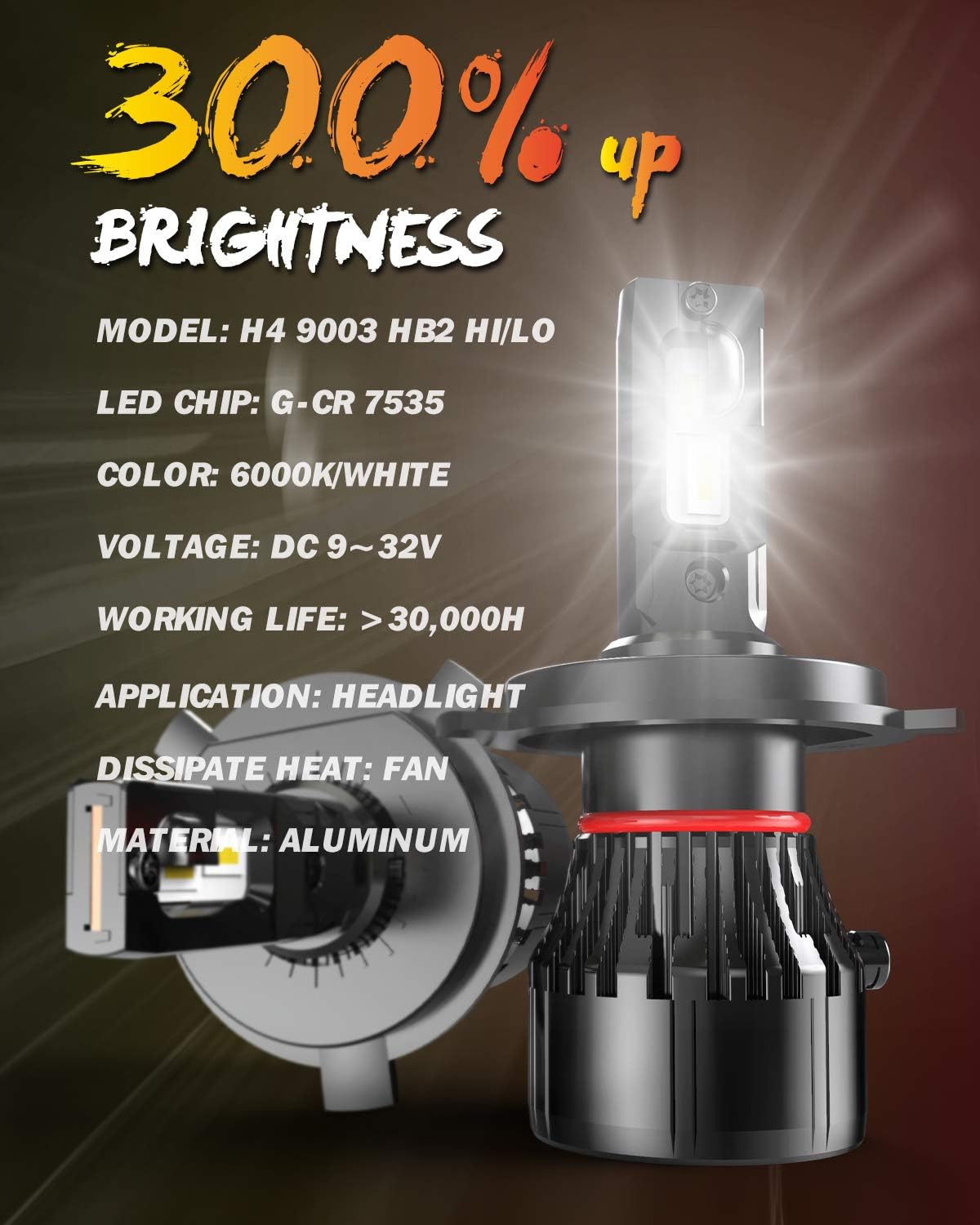 Thumbnail 4 de KATUR H4 LED Headlight Bulb 70W