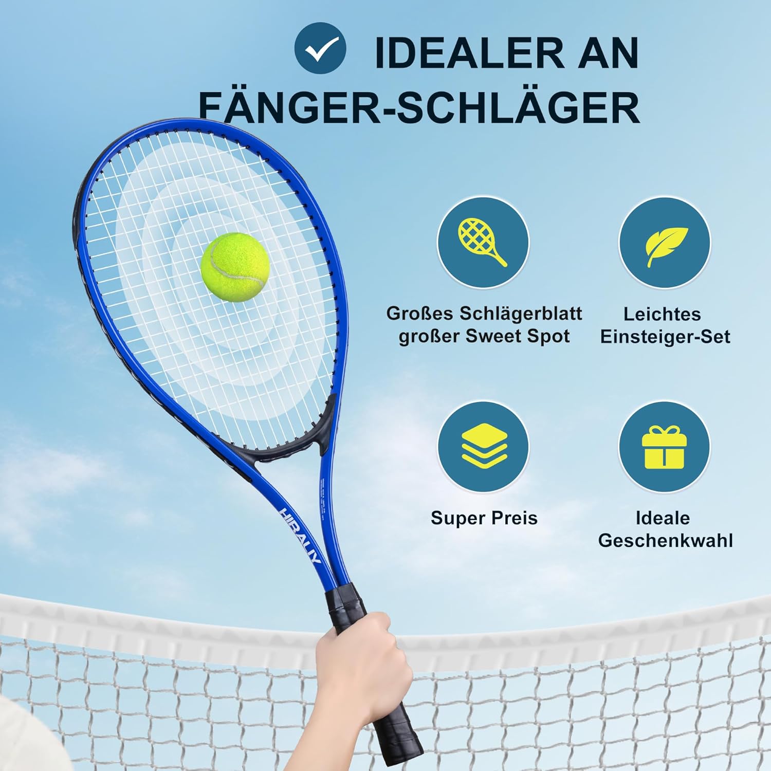 Thumbnail 2 de HIRALIY 27in Tennis Rackets Set