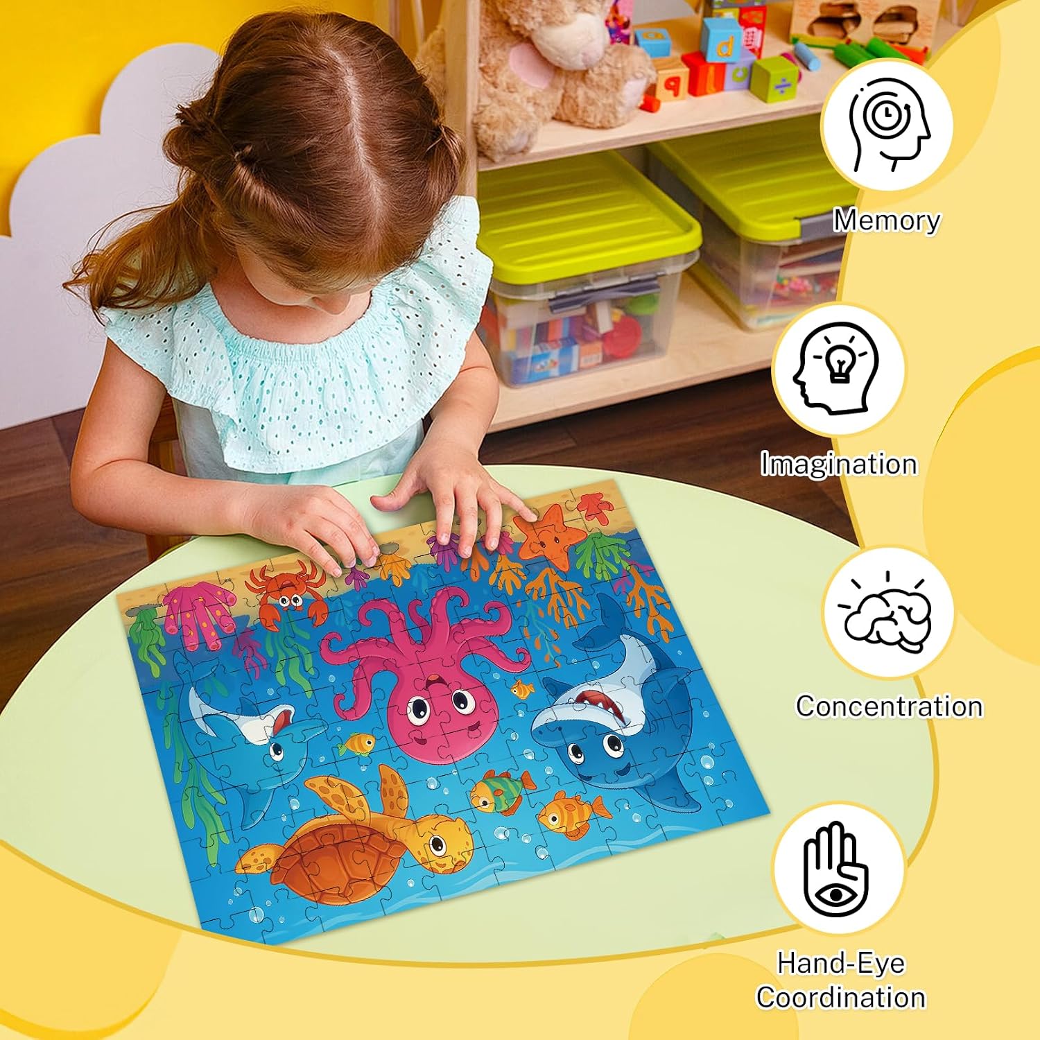 Detalle de 100-Piece Kids Jigsaw 15x10 in 🧩