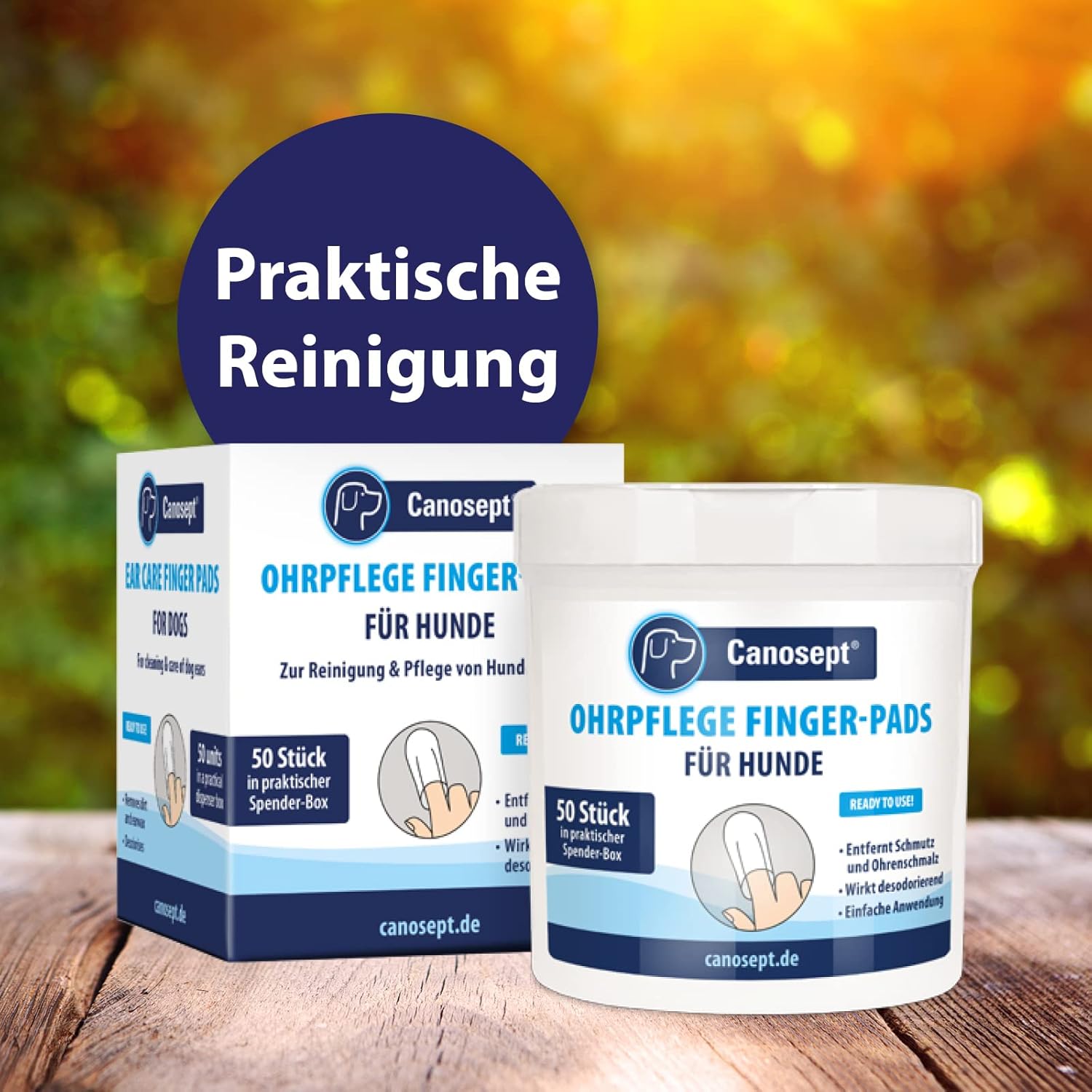 Thumbnail 1 de Canosept Ohrpflege Finger-Pads für Hunde – 50 Stück, praktischer Ohrenreiniger