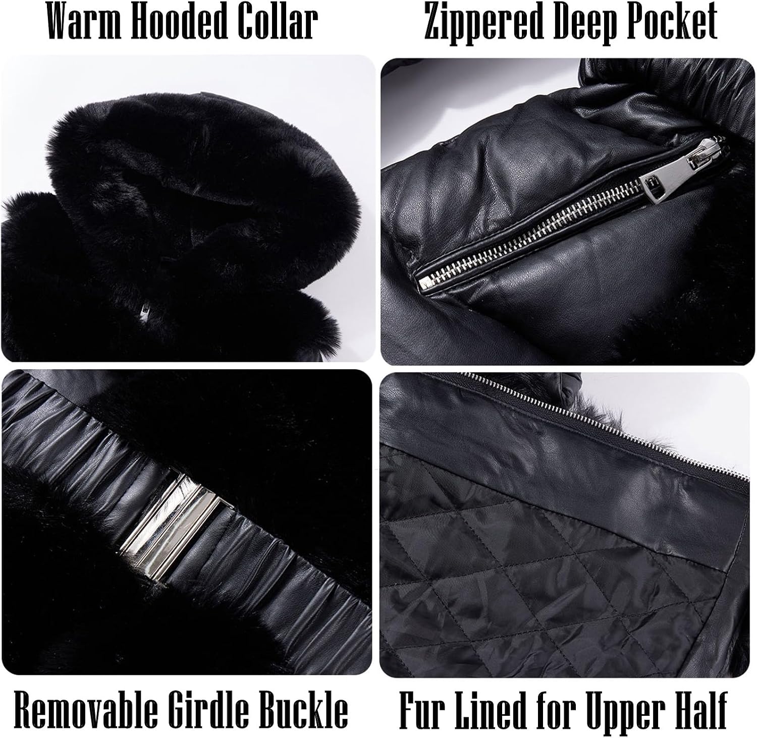 Thumbnail 4 de RISISSIDA Women Cold-resistant Winter Fur Lined Coat