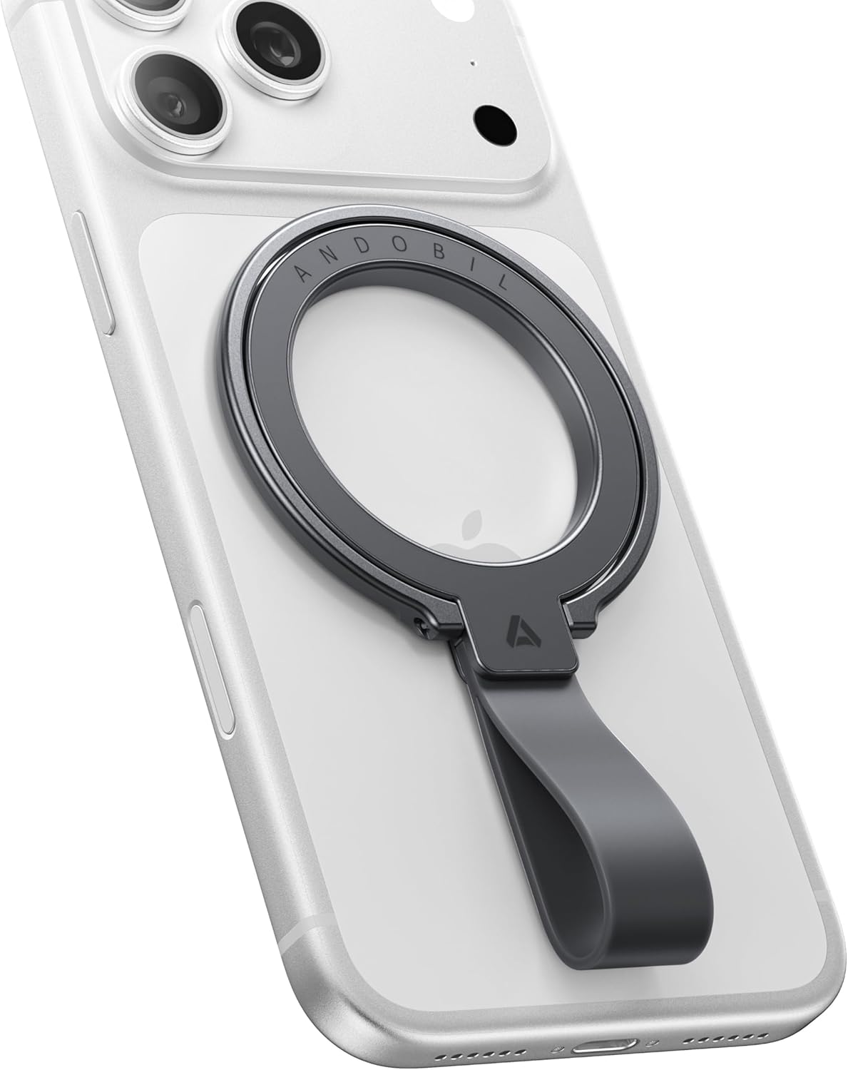 Detalle de andobil ZDH-02 MagSafe Phone Grip and Kickstand, Dual-Sided Magnet