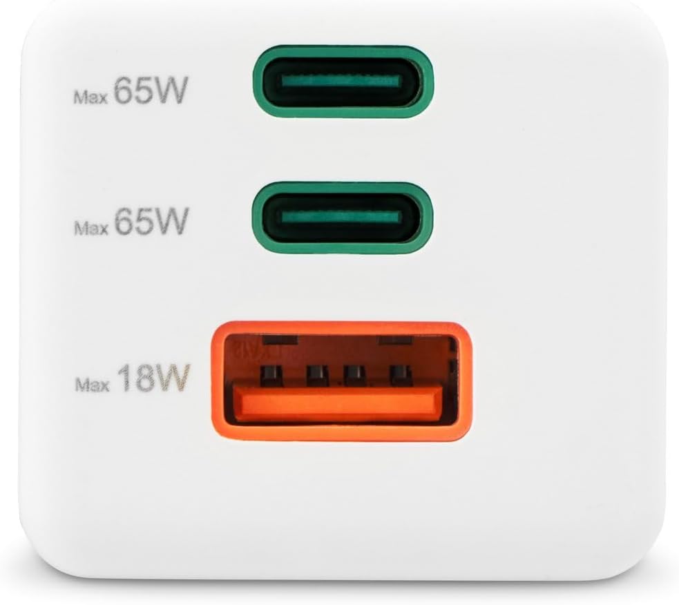 Thumbnail 3 de Hama chargeur USB‑C rapide 65 W GaN à 3 ports (2x USB‑C + 1x USB‑A) blanc