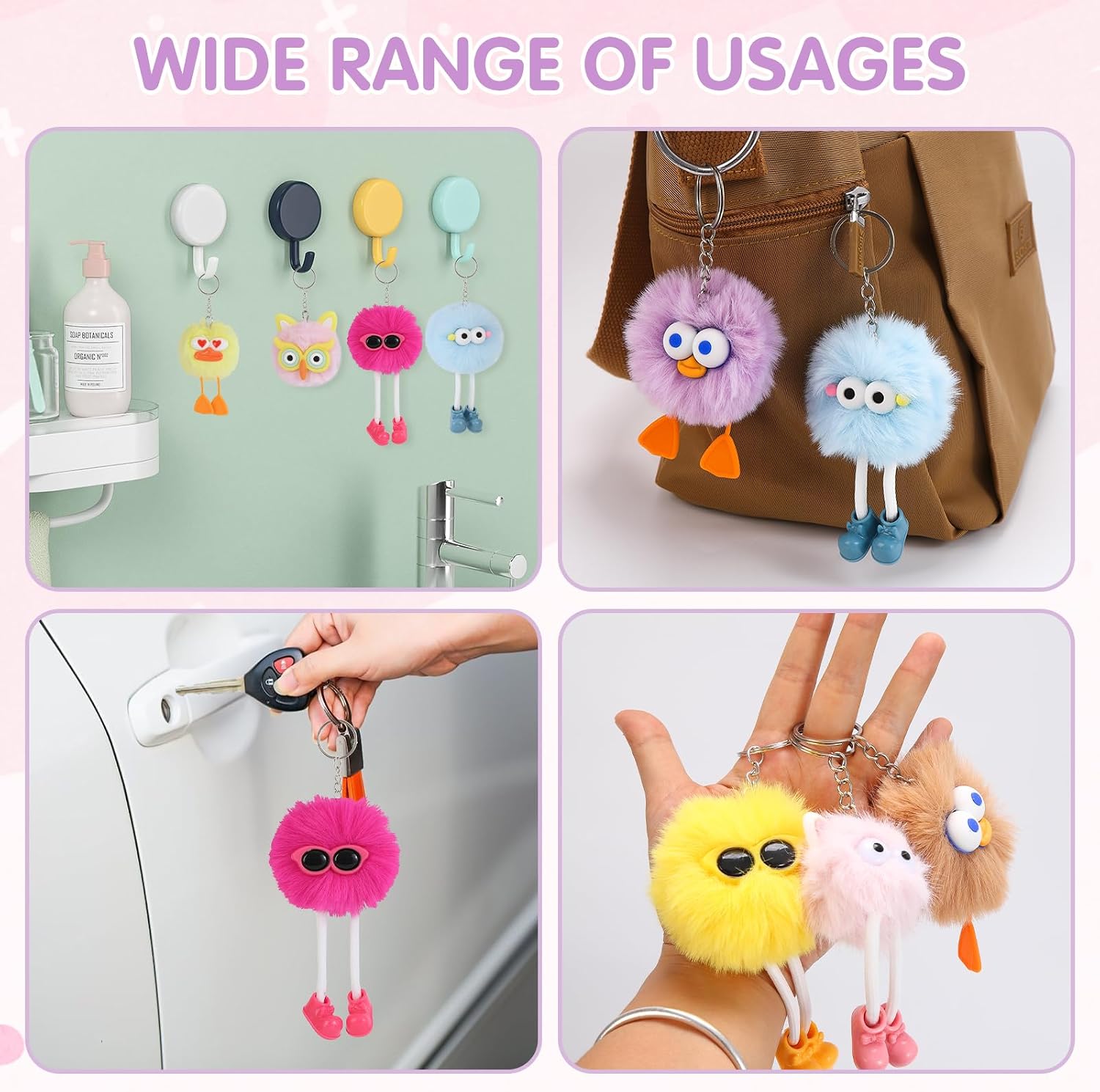 Detalle de OMyFav 24-Piece Easter Plush Keychain Party Favors (Easter Egg Filler Toys)