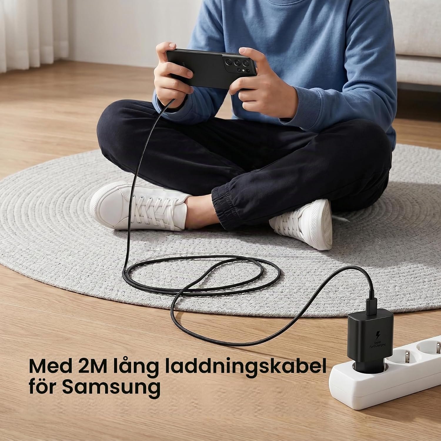 Thumbnail 6 de Bamkey 45 W USB-C-snabbladdare med 2 m flätad kabel