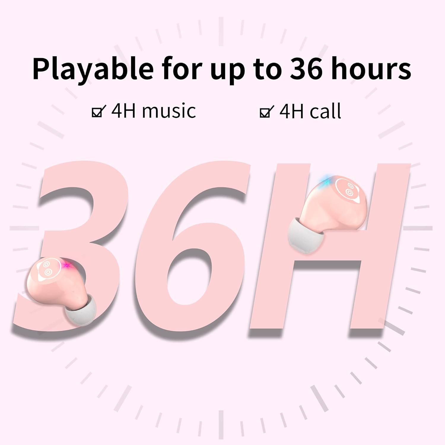 Thumbnail 4 de AMAFACE In Ear Kopfhörer Rosa – Bluetooth Ohrhörer