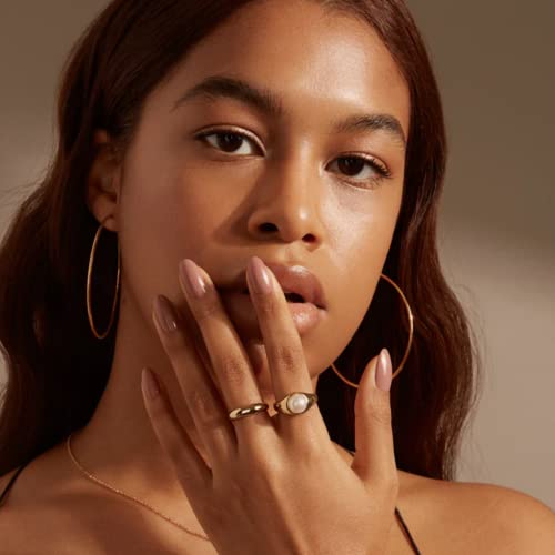 Thumbnail 6 de Senteria Gold Hoop Earrings for Women | Stainless Steel, Hypoallergenic, 30–70mm — 5-Pair Set