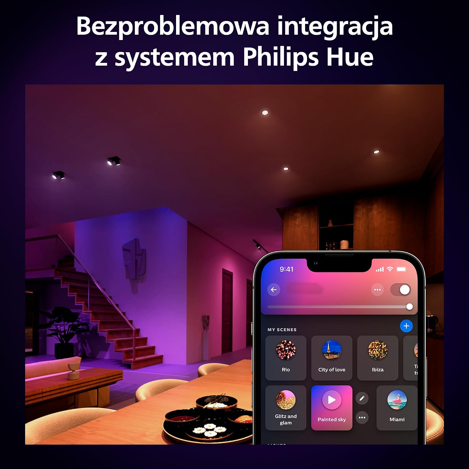 Detalle de Philips Hue 8720169229754 – żarówka reflektorowa GU10 White and Colour Ambiance, 400 lm