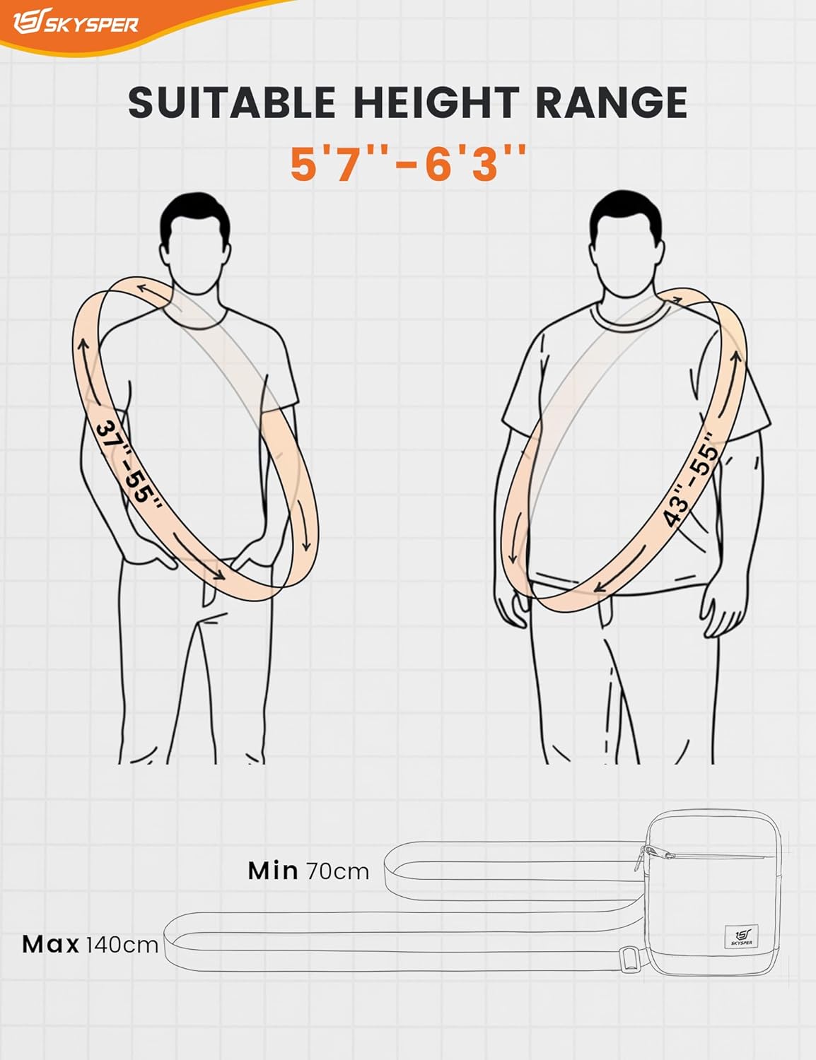 Thumbnail 6 de SKYSPER Small Anti Theft Sling Bag 9.8in