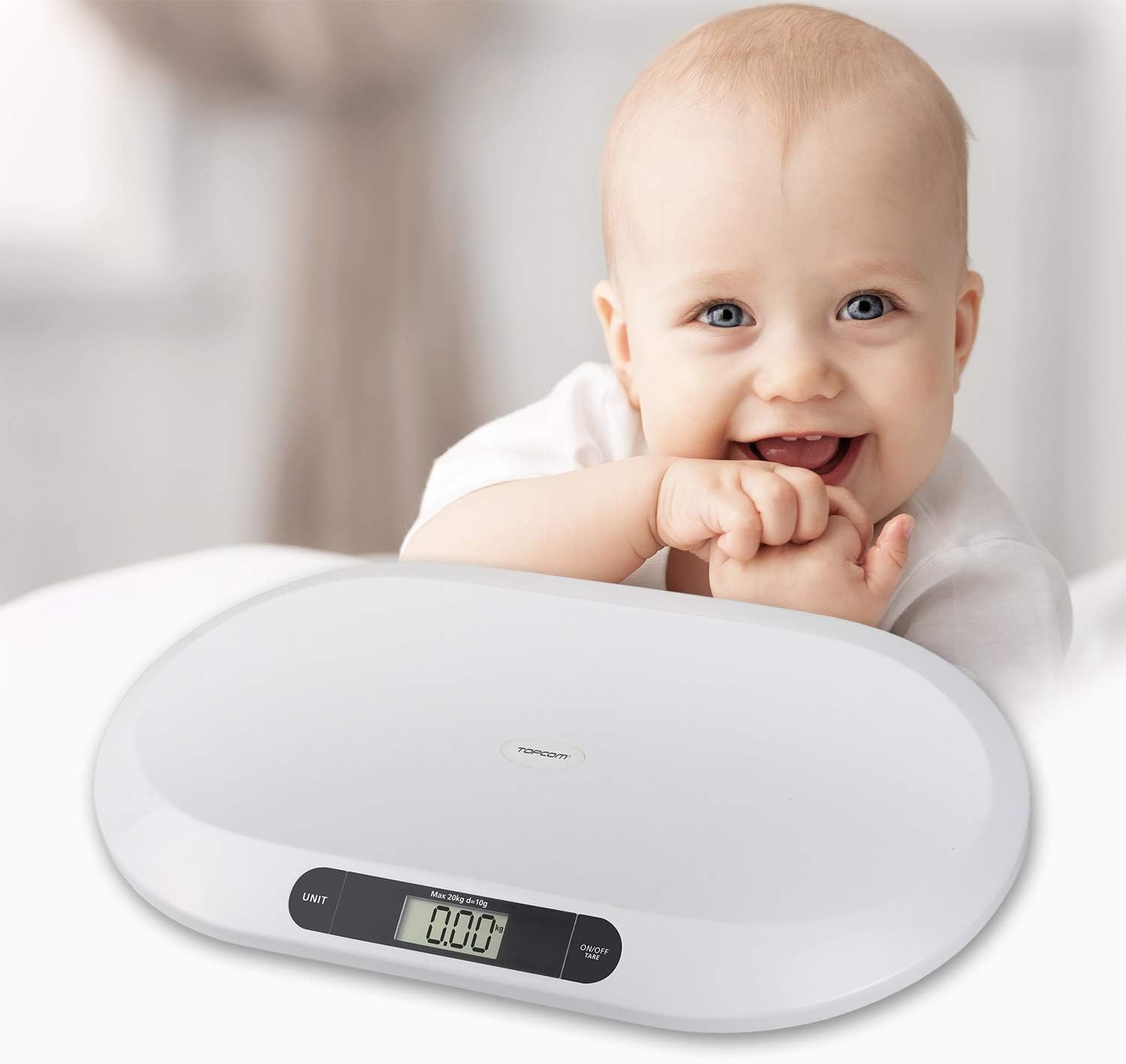 Thumbnail 1 de Topcom WG-2490 Babywaage bis 20 kg (auch für Kleintiere geeignet), digital, weiß