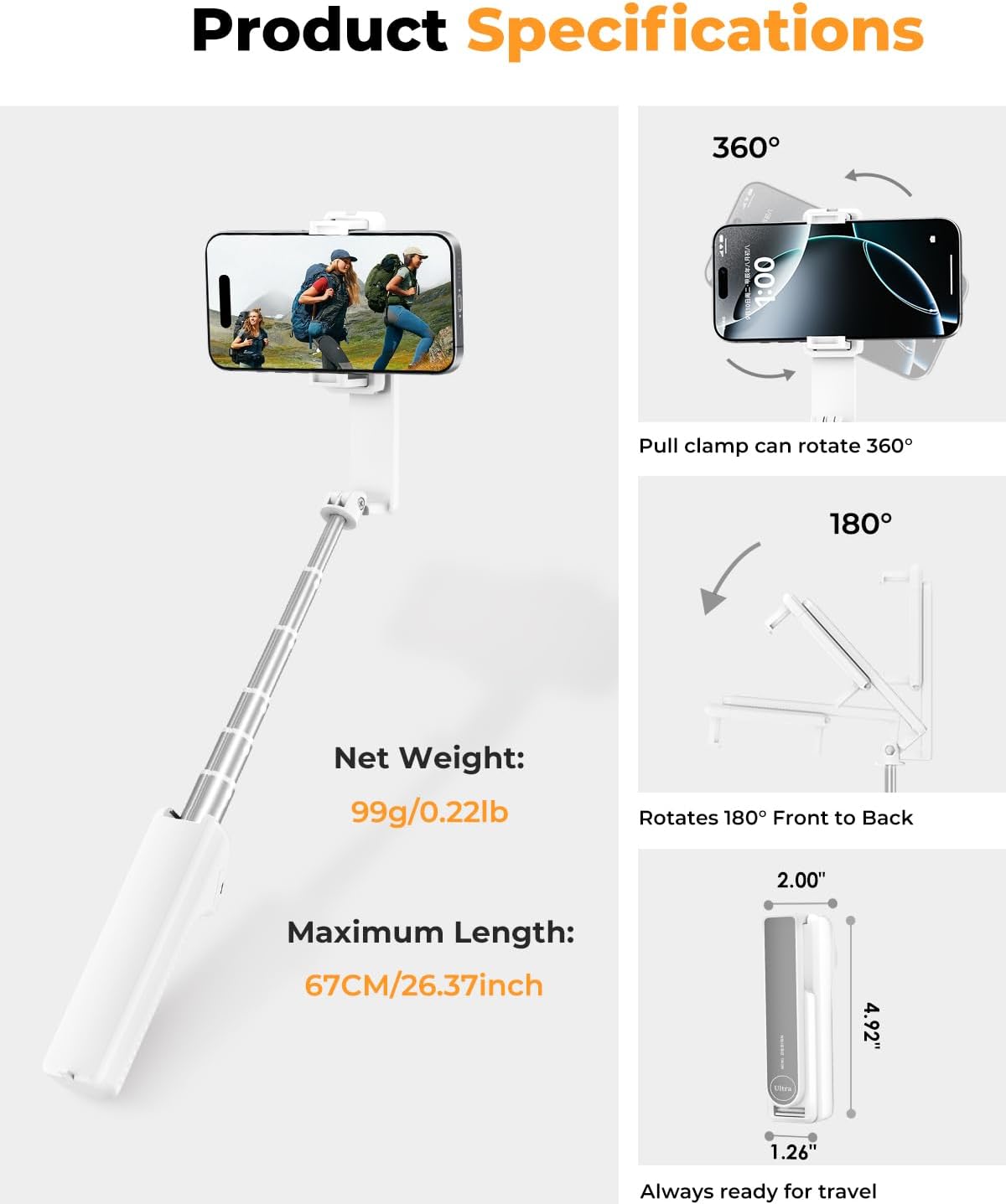 Detalle 2 de Selfie Stick with Wireless Remote