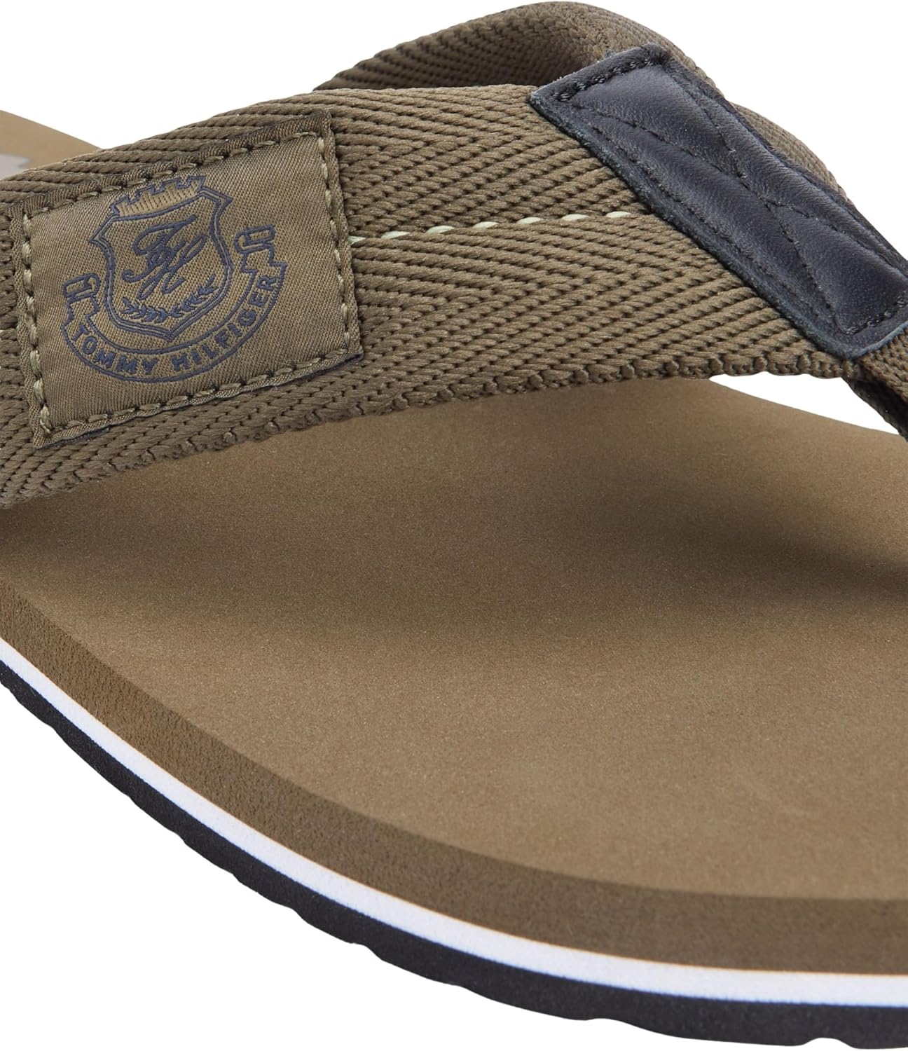 Detalle de Tommy Hilfiger Men's Patch Hilfiger Beach Sandal Fm0fm05804 Flip Flops
