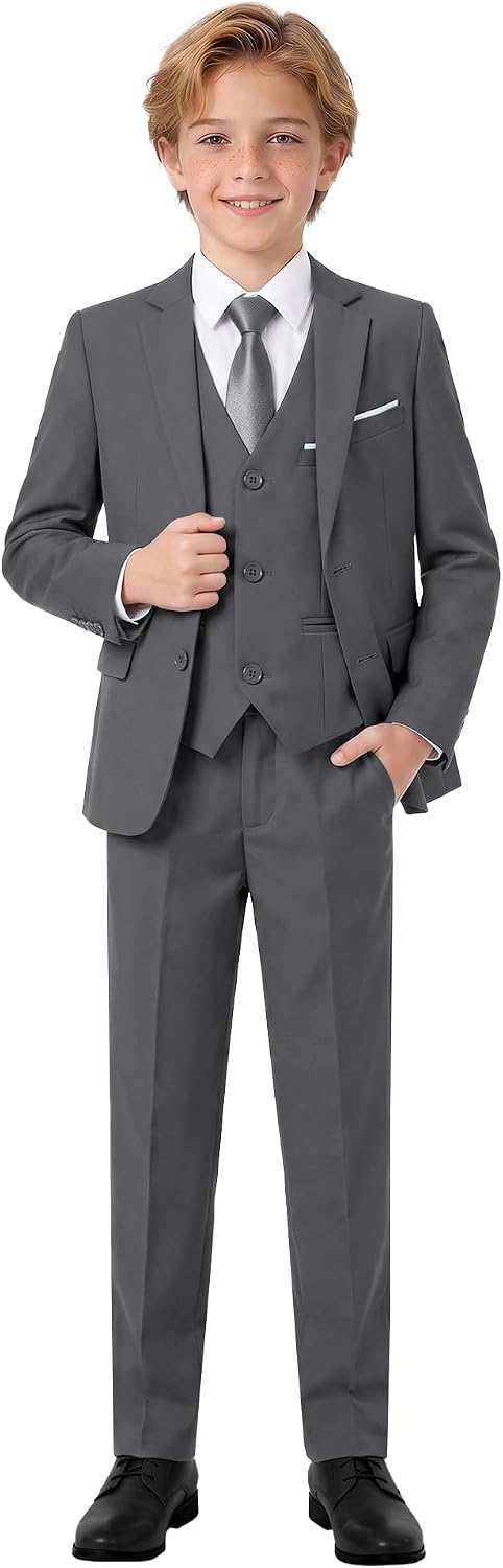 Detalle de MAGE MALE Boys' Formal Suit Set in Polyester Blend