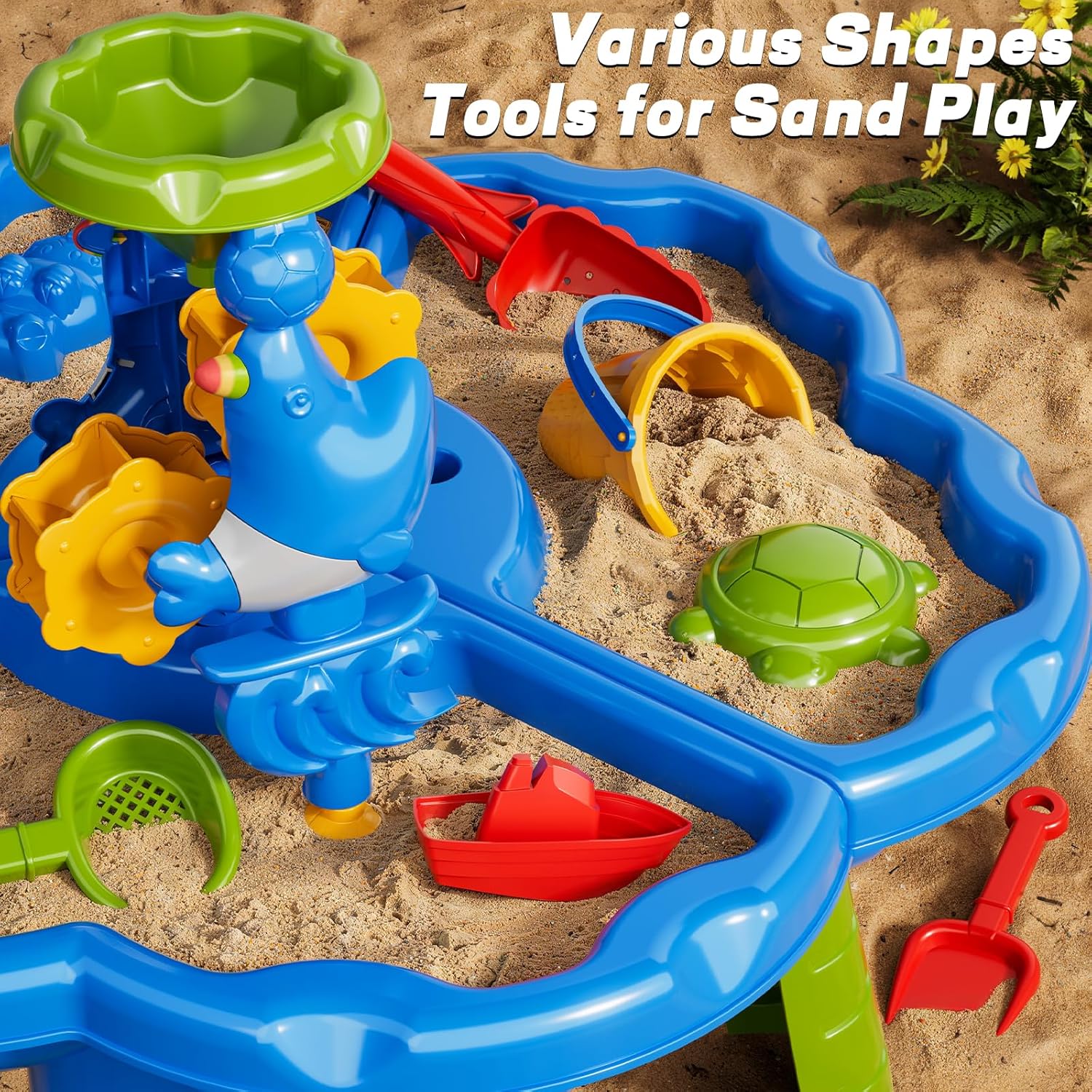 Thumbnail 2 de KukuFun Sand and Water Table for Toddlers (2-8): Creative Outdoor Sand Play with Accessories