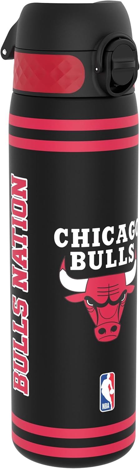 Detalle de Ion8 NBA Chicago Bulls Gourde 500 ml – Anti-Fuite, Sans BPA et Lavable au Lave-vaisselle