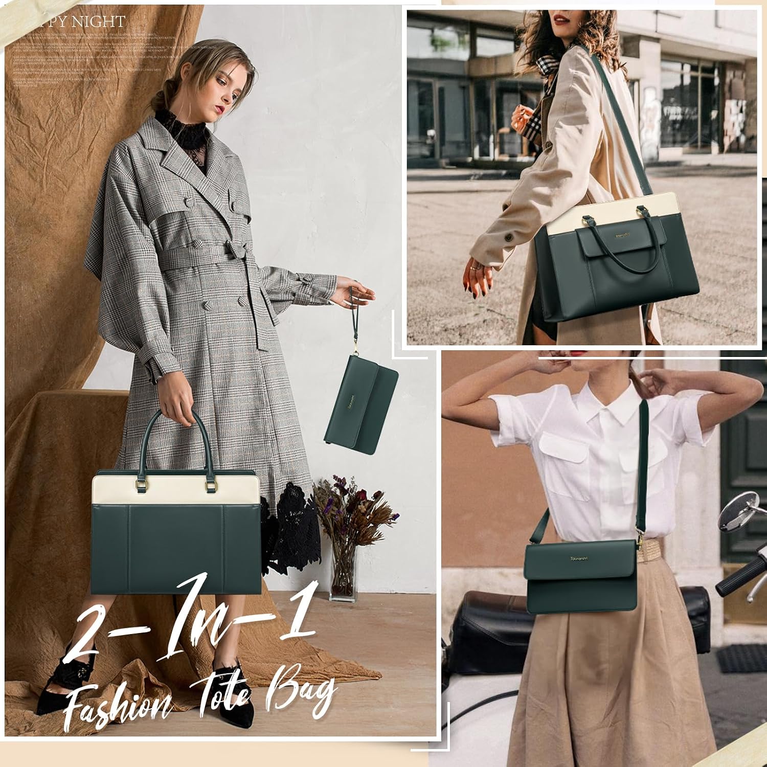 Thumbnail 1 de RAINSMORE Bolso Mujer Grande para portátil 15,6
