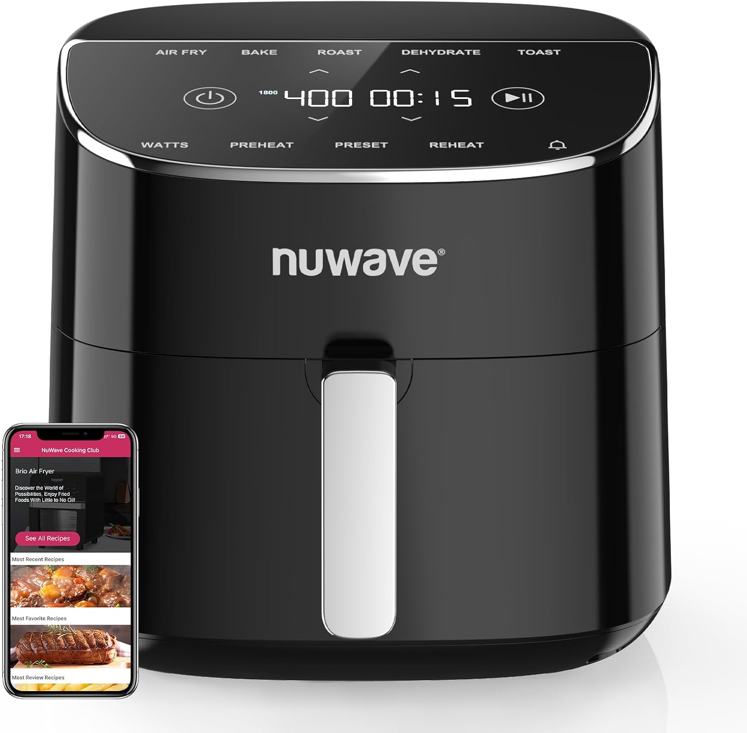 Detalle de Nuwave Brio Plus Air Fryer 8 Qt