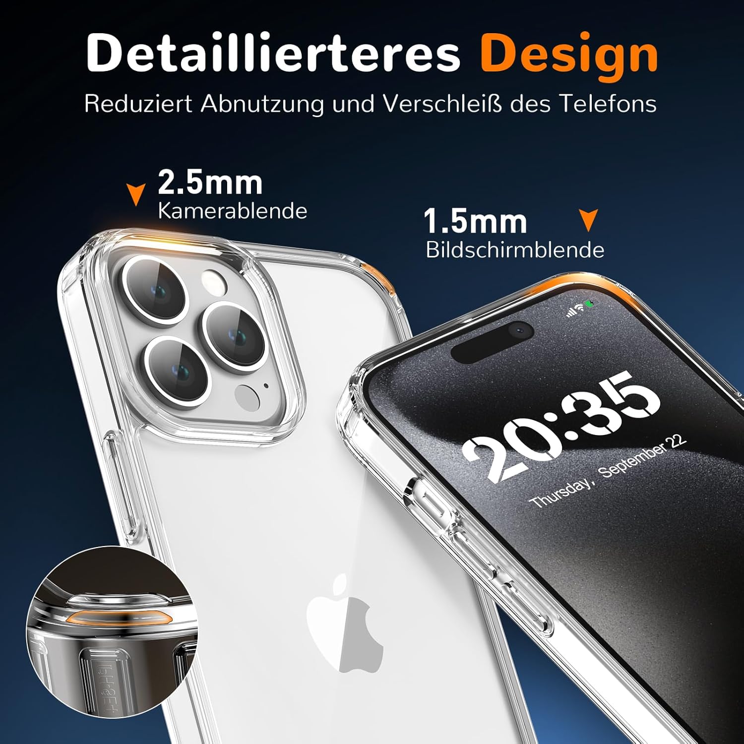 Thumbnail 4 de Voyahülle iPhone 15 Pro Hülle – transparente Anti-Vergilbung, stoßfest & kratzfeste Case