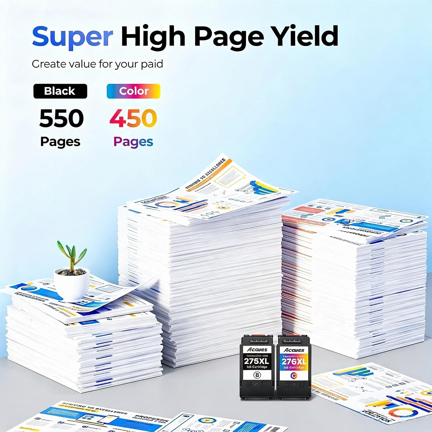 Detalle de Acaves replacement ink cartridges PG-275XL/CL-276XL
