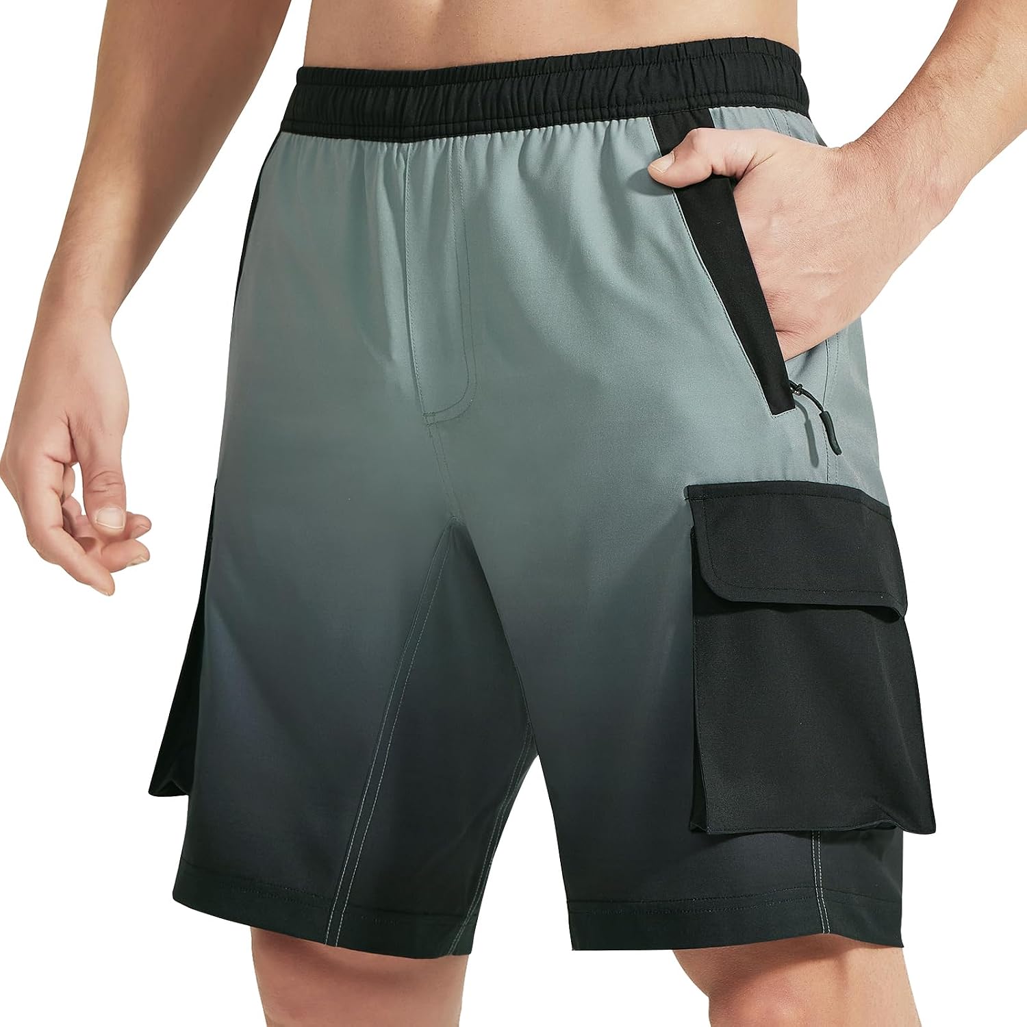 Detalle de VAYAGER Short de Randonnée Cargo pour Homme – léger et à séchage rapide