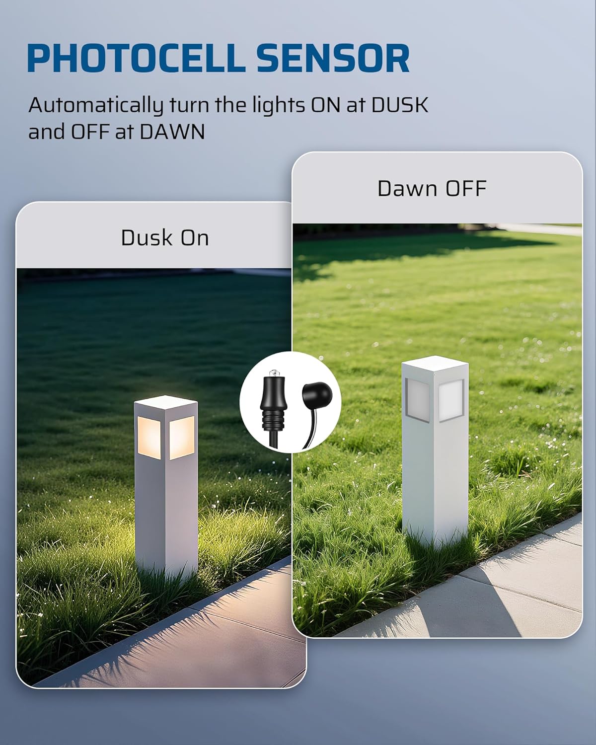 Detalle de DEWENWILS 60W Low Voltage Transformer with Dusk-to-Dawn Sensor and Countdown Timer