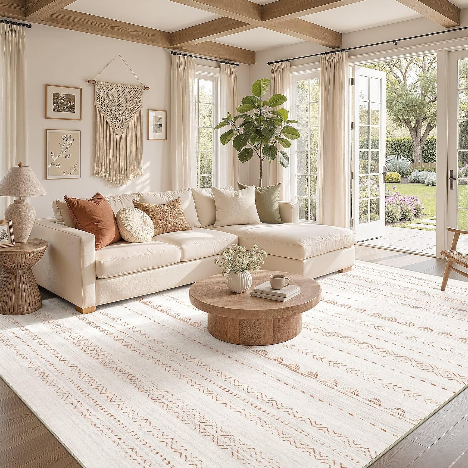 Thumbnail 1 de Nakagishi Area Rug 5x7 Boho Brown 🏡