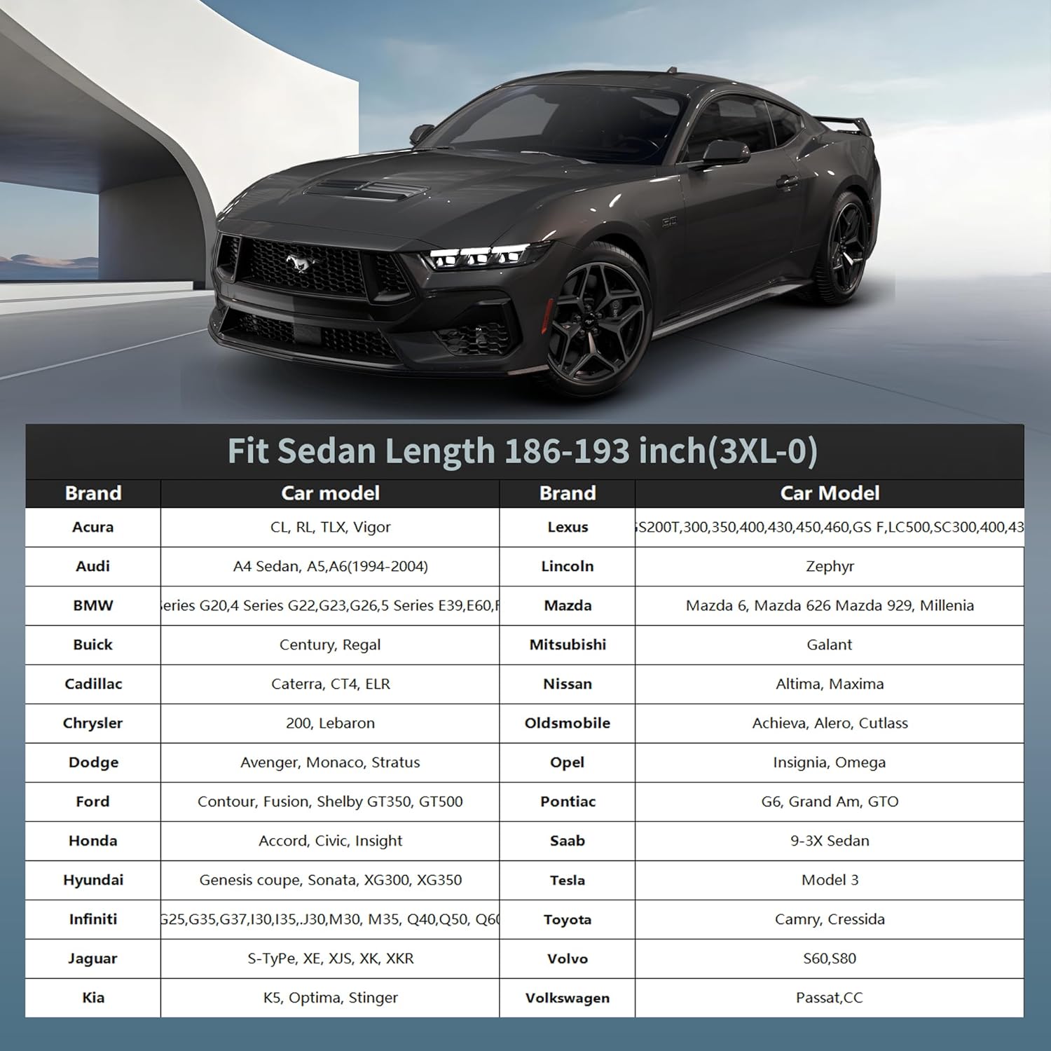 Thumbnail 6 de Tozaroa Waterproof All-Weather Car Cover for Sedan/Coupe (186–193 inch) with Windshield Sun Shade