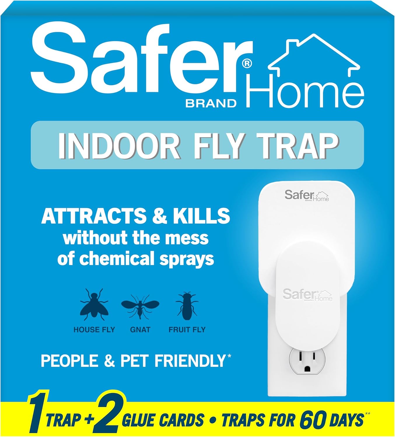 Safer Home Flying Insect Trap, Plug-In Indoor Fruit Fly Trap (1-Pack) by Safer