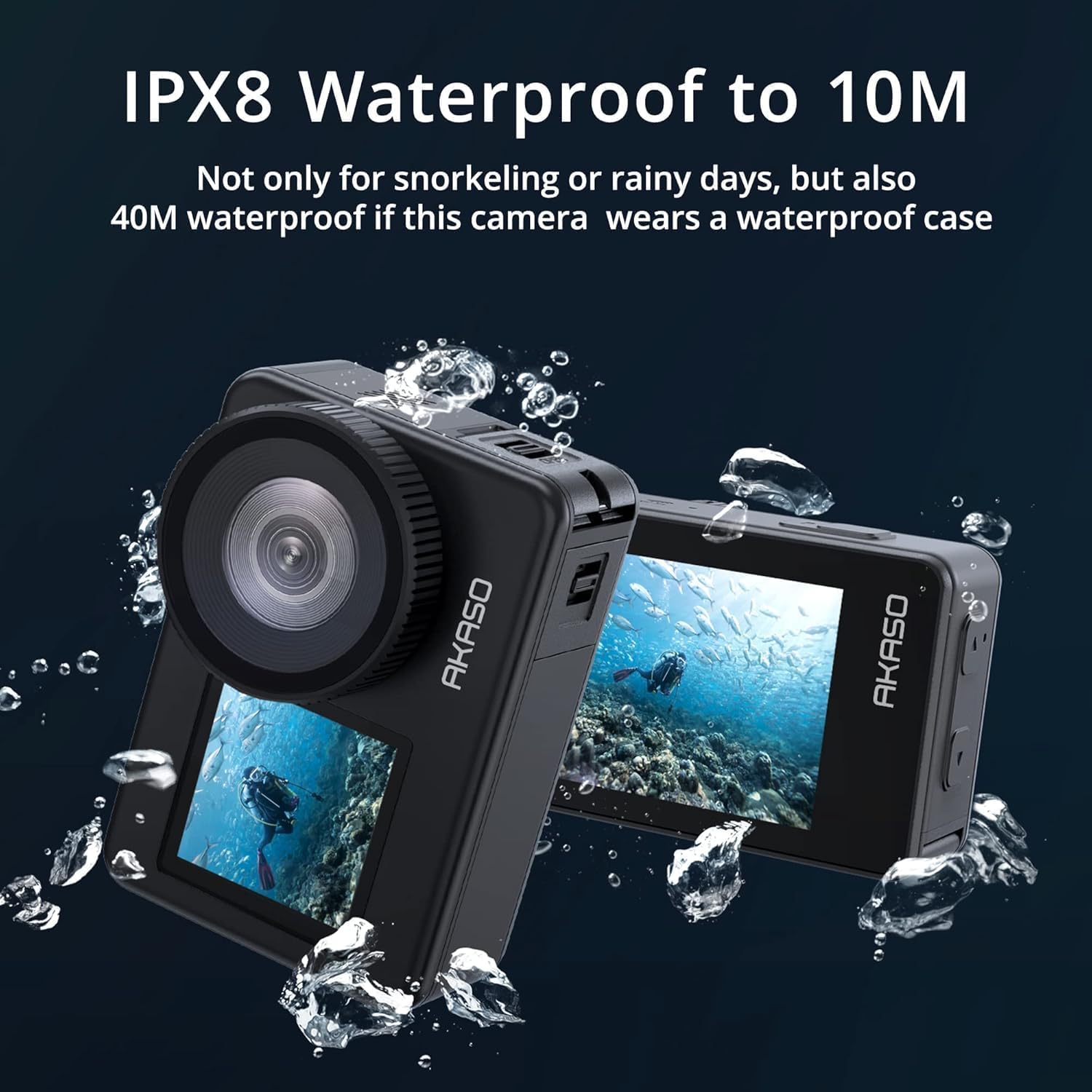 Thumbnail 6 de AKASO Brave 7 : caméra sport 4K 30 i/s étanche IPX8 avec double écran tactile et stabilisation EIS 2.0