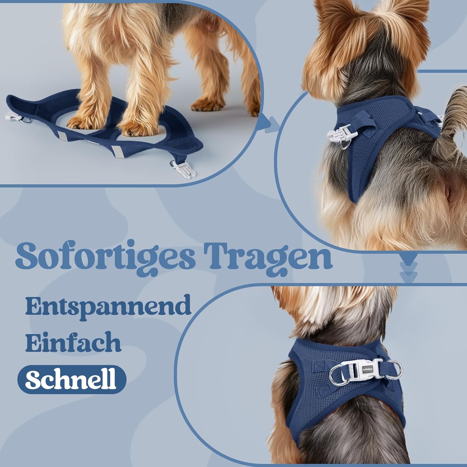 Detalle 1 de rabbitgoo Hundegeschirr M mit Step-in
