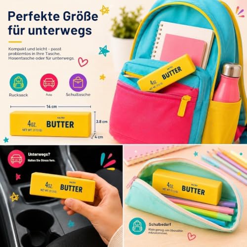 Thumbnail 3 de Fmalra Butter Squishy 2er Pack – Antistressball aus PU in Butterform