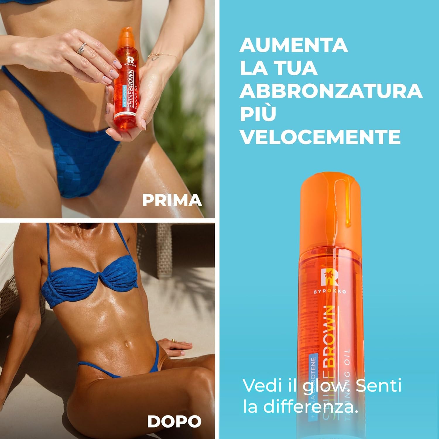 Thumbnail 5 de BYROKKO Shine Brown Beta Carotene Abbronzante in gel alla carota (200 ml) – acceleratore per lettini e sole all’aperto