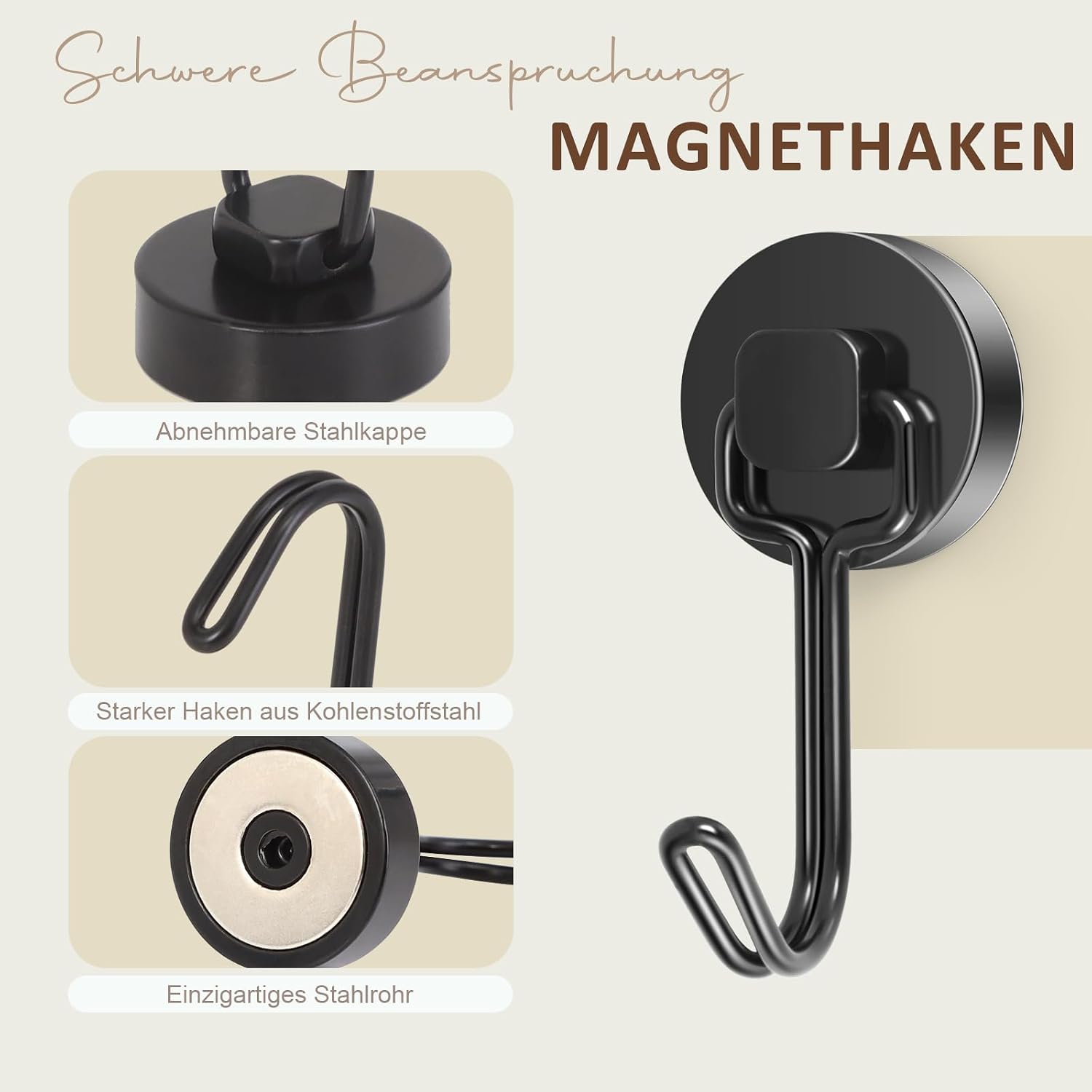 Detalle 2 de Neosmuk Swing Magnethaken 18 kg Neodym