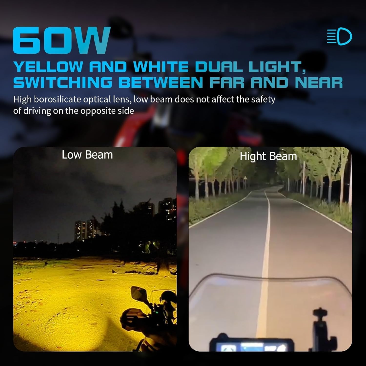Thumbnail 1 de Motorcycle Auxiliary LED Light 60W 🏍