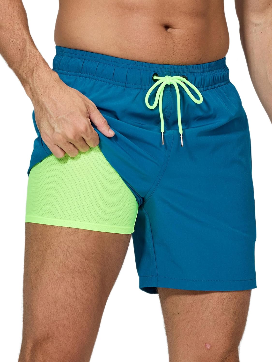 Detalle de Arcweg Herren-Badeshorts 2-in-1 mit Liner