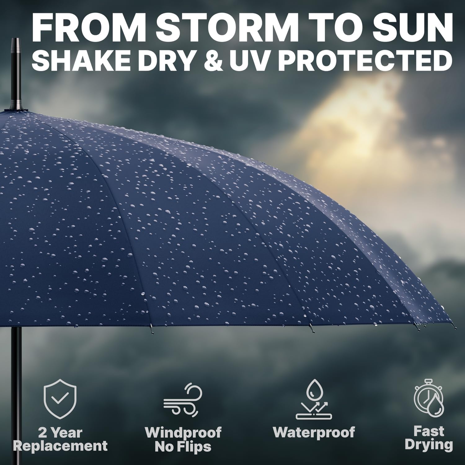 Thumbnail 6 de Royal Walk Windproof Umbrella: Large 54 Inch Auto Open, Ideal for Two