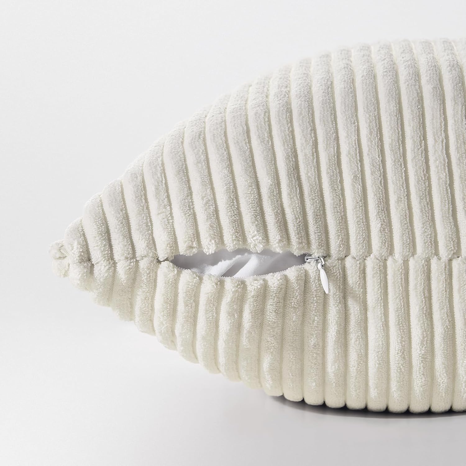 Thumbnail 2 de Topfinel Funda Cojín 30x50 Pana Blanco para Sofá🛋