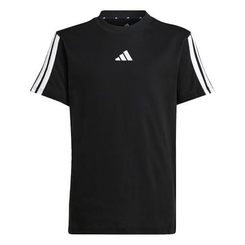 Thumbnail 6 de adidas Unisex Bambini Essentials 3 Stripes T-Shirt, Black/White, 15-16 Years