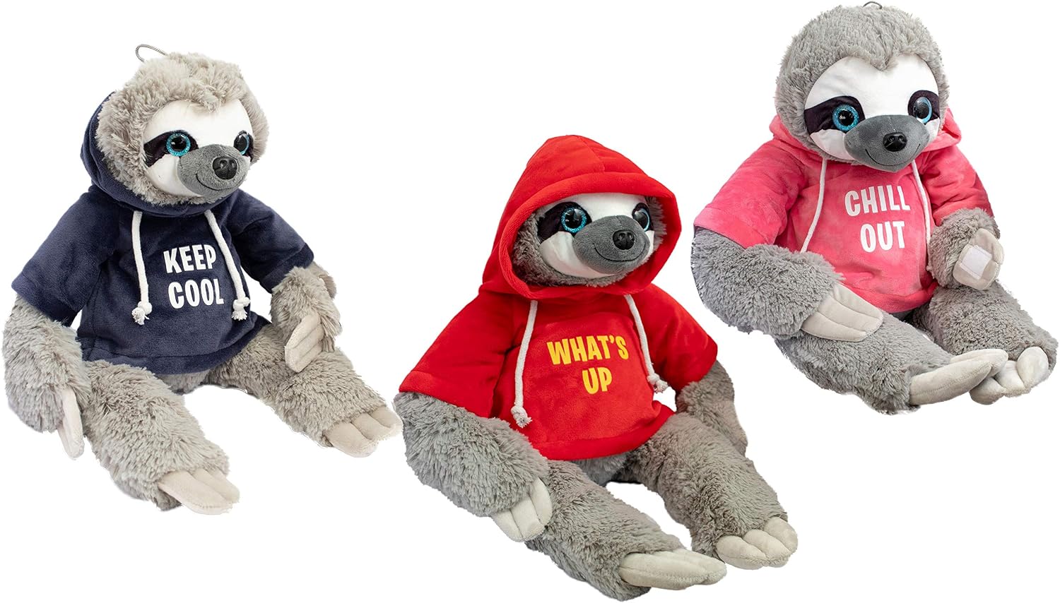 Detalle de Joy Toy Cooly, pluszowy leniwiec 45 cm z koszulką z poliestru