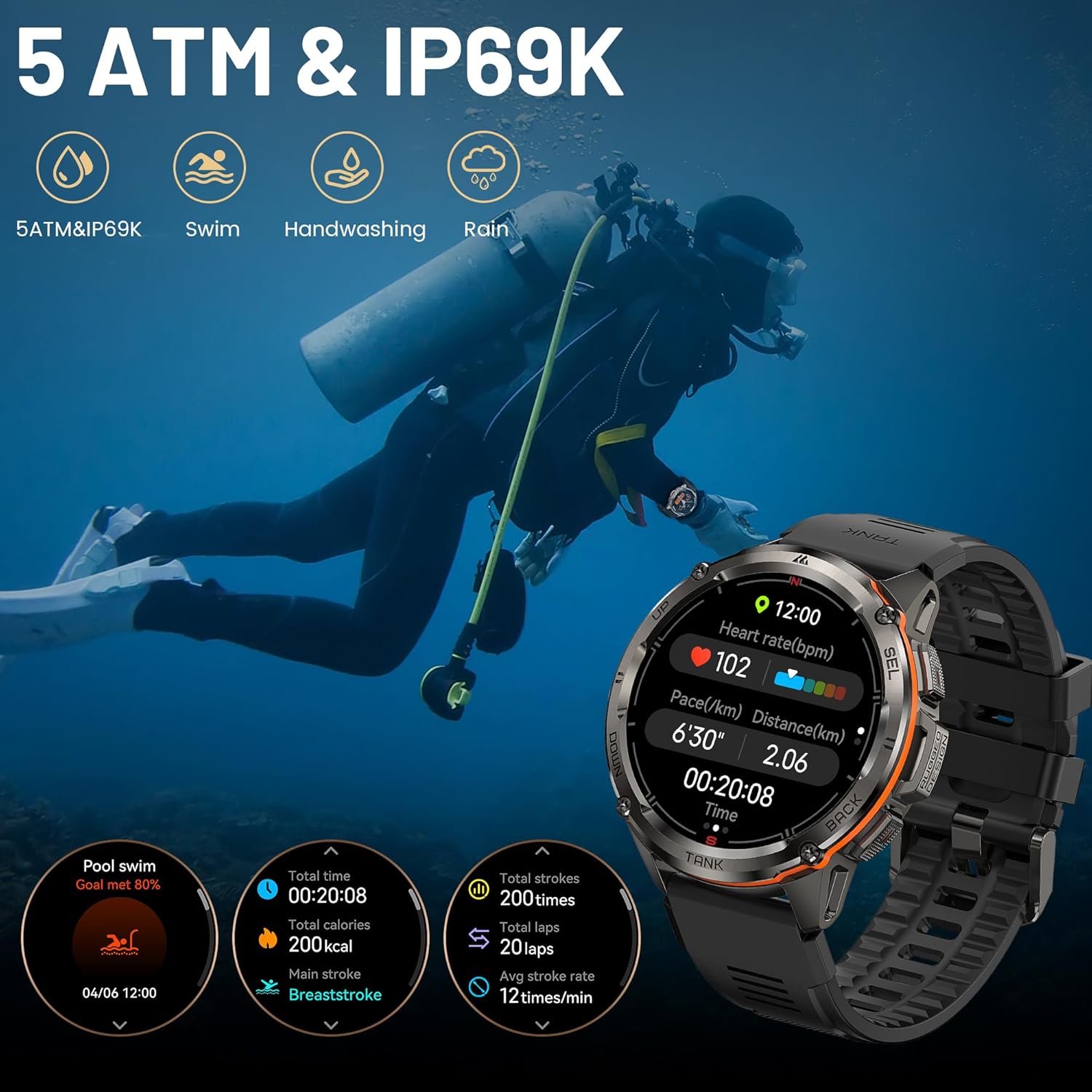 Detalle de KOSPET TANK T3 Ultra GPS Smart Watch for Men