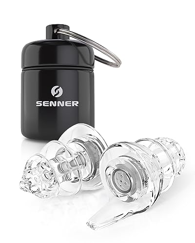 Detalle de Senner PartyPro Gehörschutz – transparente Ohrstöpsel mit 18 dB Reduktion, für Festivals, Konzerte und Partys