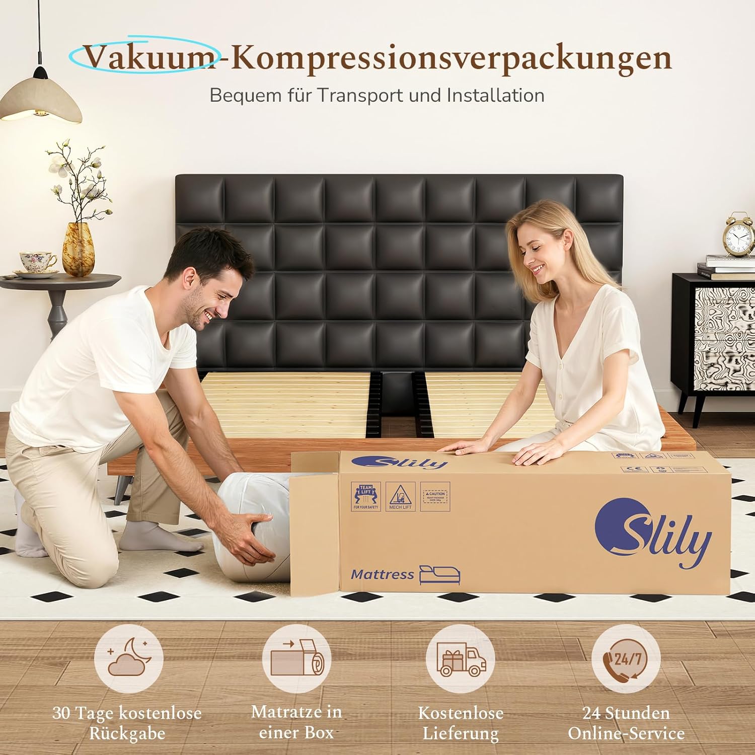 Thumbnail 6 de Slily Premium-Matratze 90x200 H3 – 7-Zonen Taschenfederkern mit 30 cm Höhe, Öko-Tex certifiziert