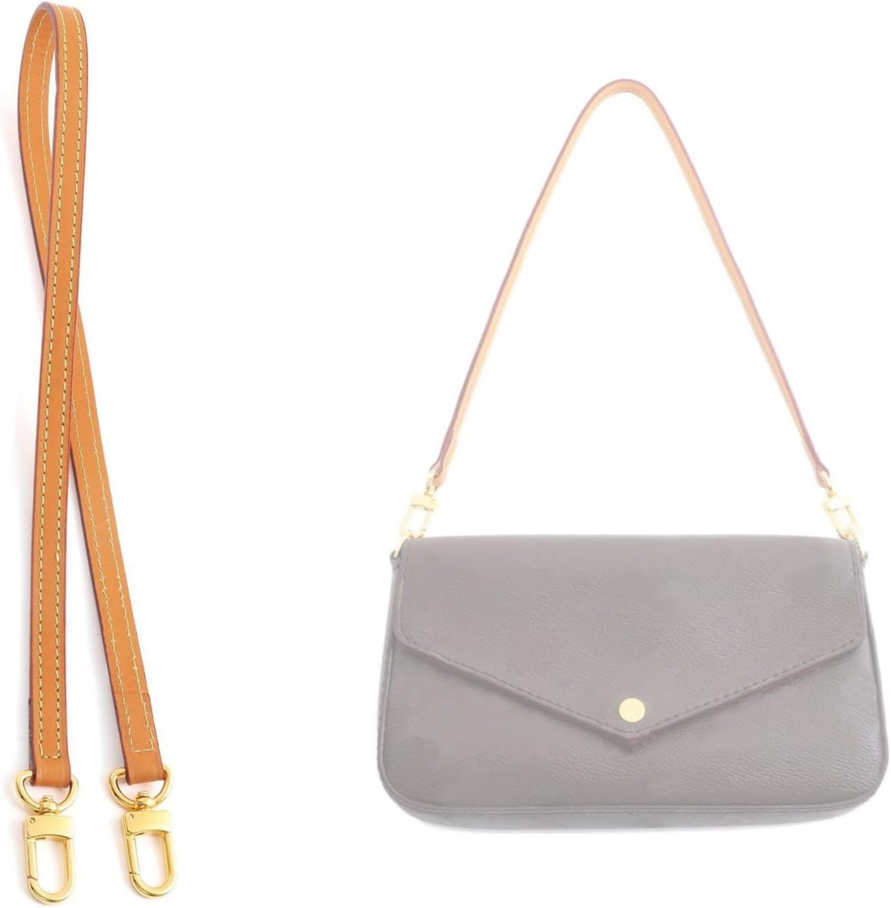 Detalle de Leder Schulterriemen 60 cm für Handtaschen