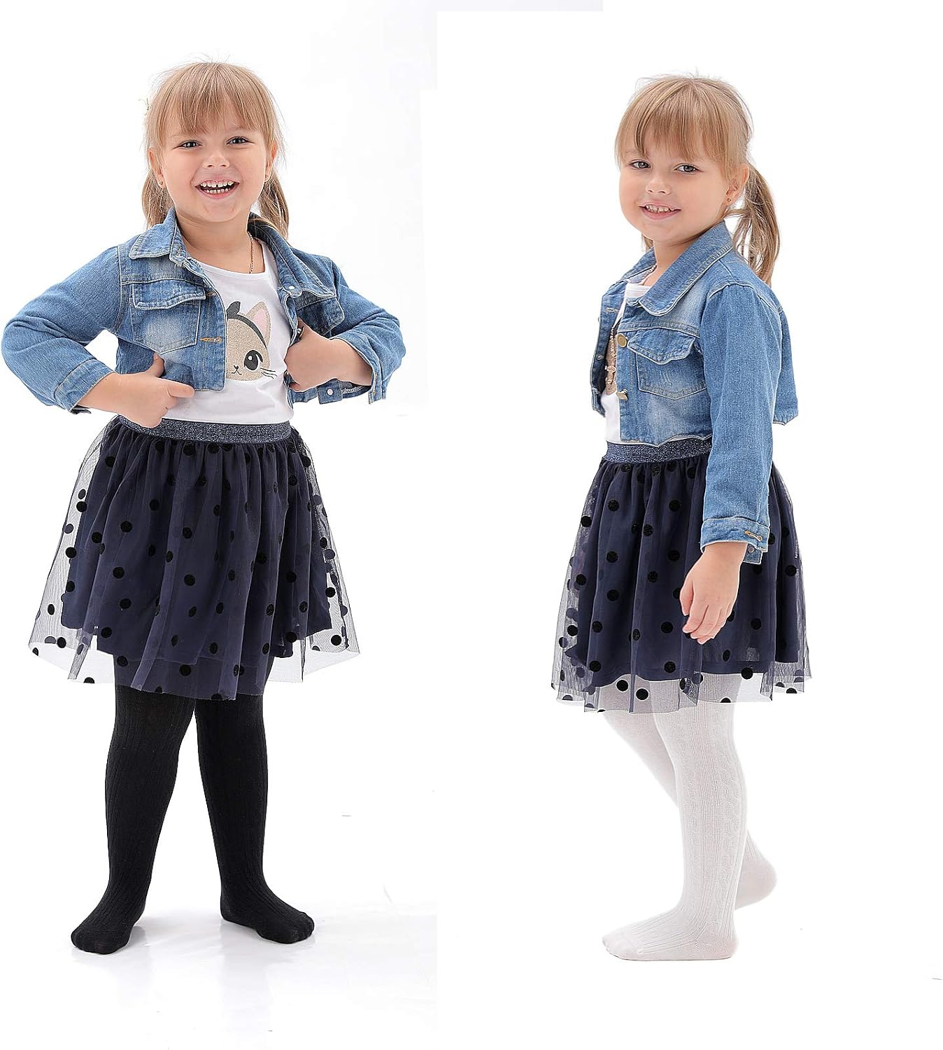 Detalle 2 de EPEIUS Baby Girl Cable Knit Tights 6-Pack