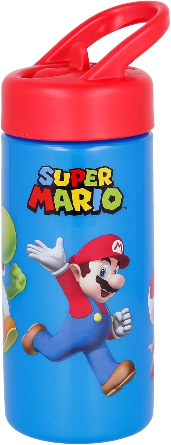 Detalle de Stor 21401 – sportowa butelka Super Mario 410 ml ze słomką i uchwytem