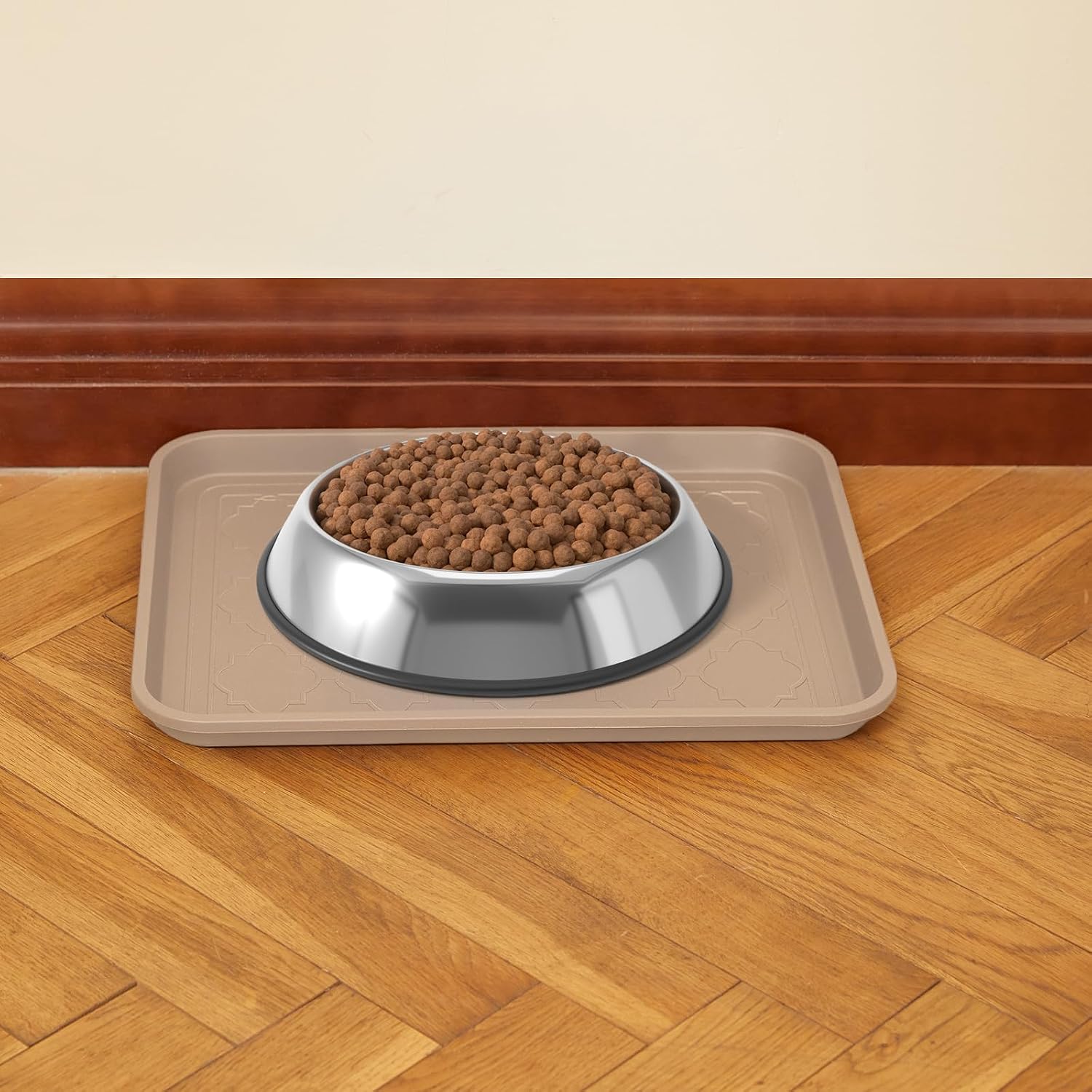 Detalle 2 de PETABBY Boot Trays, 2-Pack Waterproof Plastic Shoe Trays, Tan, 16.7 x 12.8 in