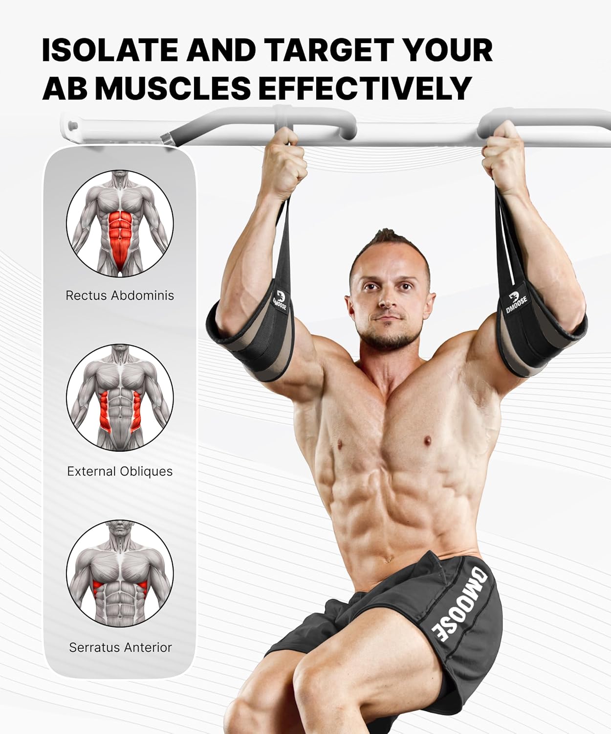 Thumbnail 6 de DMoose Fitness Hanging Ab Straps for Pull Up Bar & Core Training