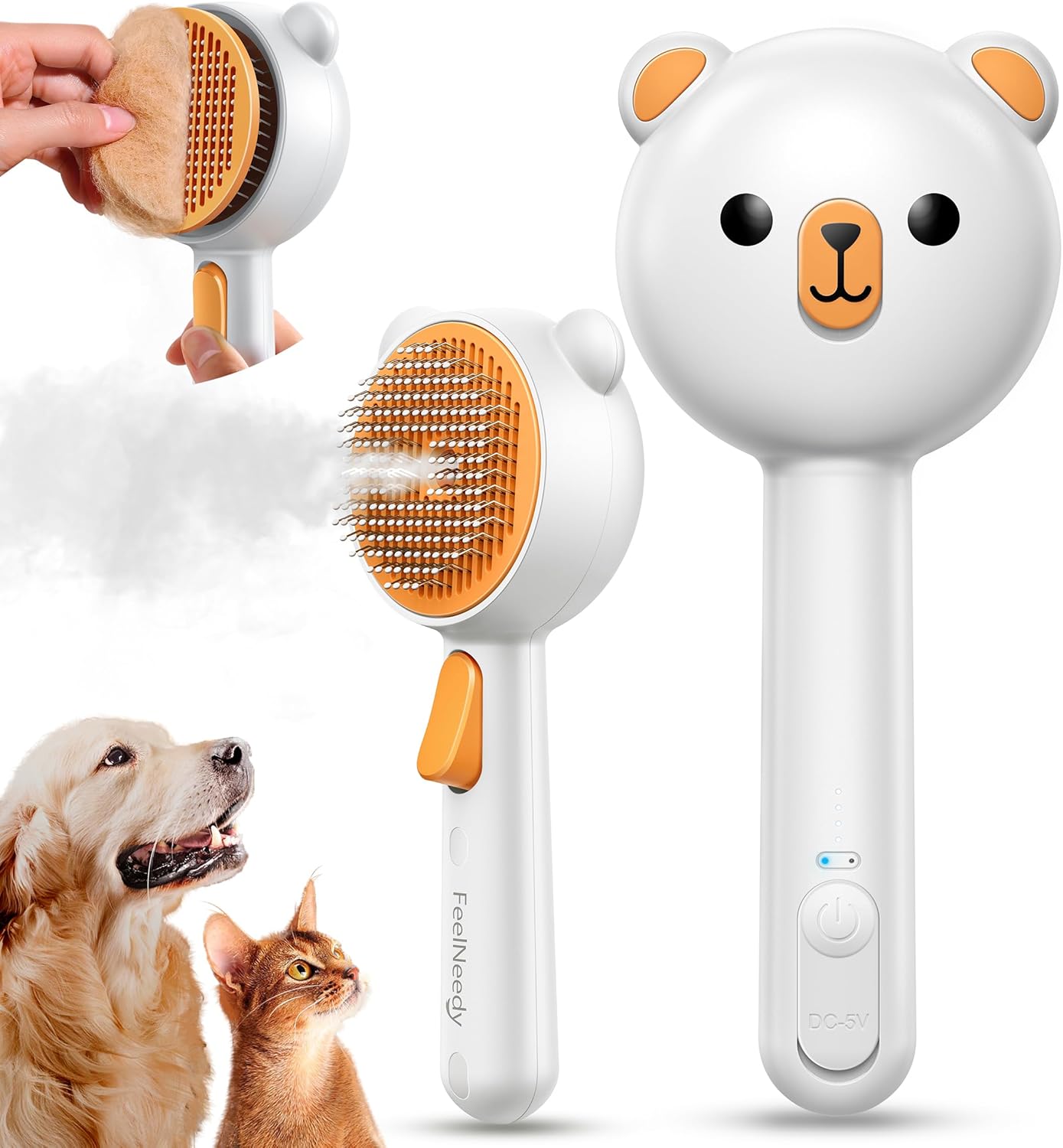 Detalle de FEELNEEDY Cat brush for shedding, 150 min